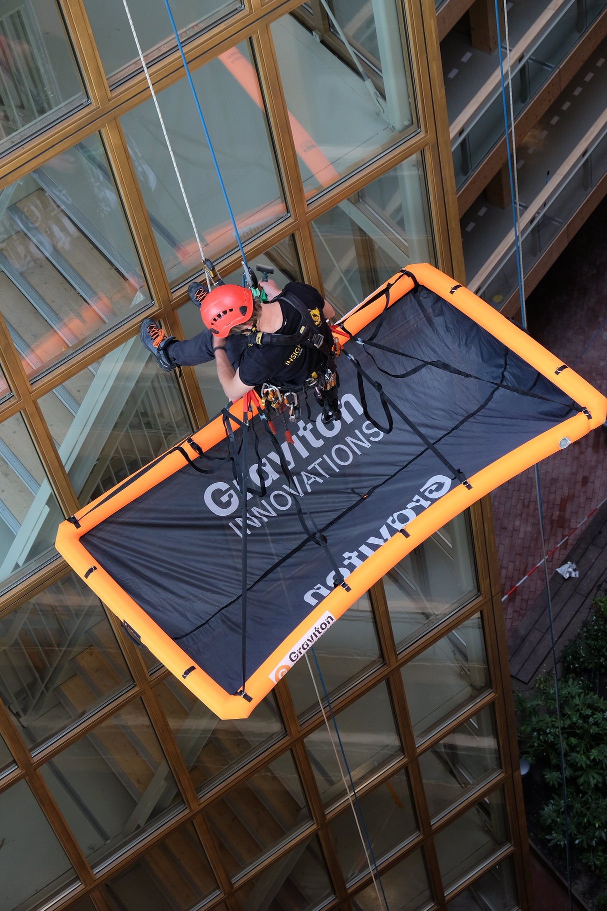 Inflaton - aufblasbares Auffangnetz