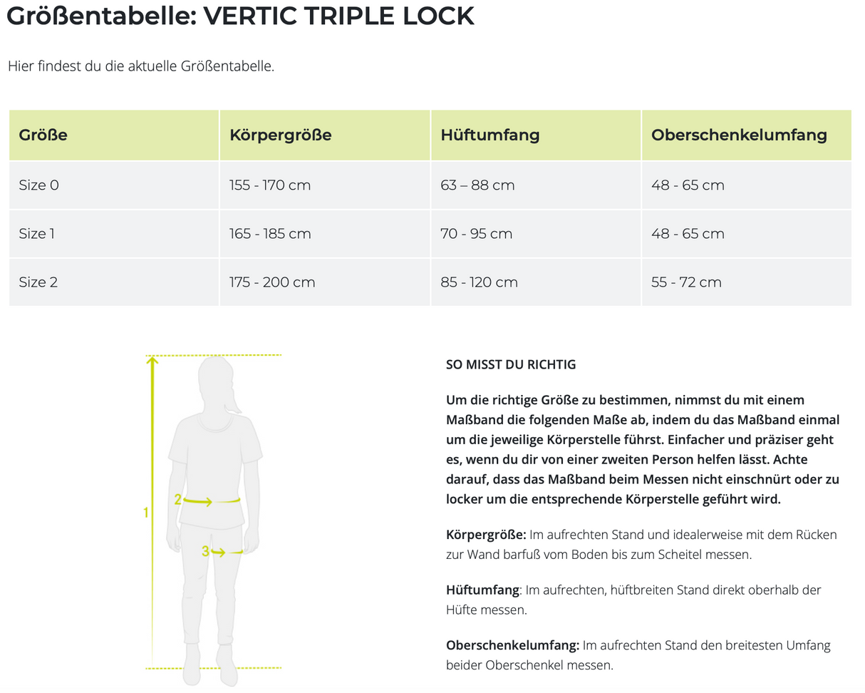 VERTIC TL TRIPLE LOCK II Industrieklettergurt