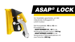 Asap Lock NEU! mitlaufendes Auffanggerät mit LOCK-Funktion