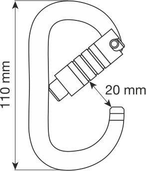 Oval XL 3Lock - Karabiner