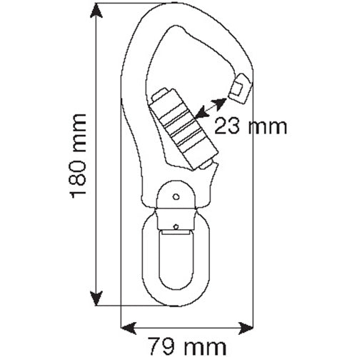 Alu Hook 3Lock - Swivel