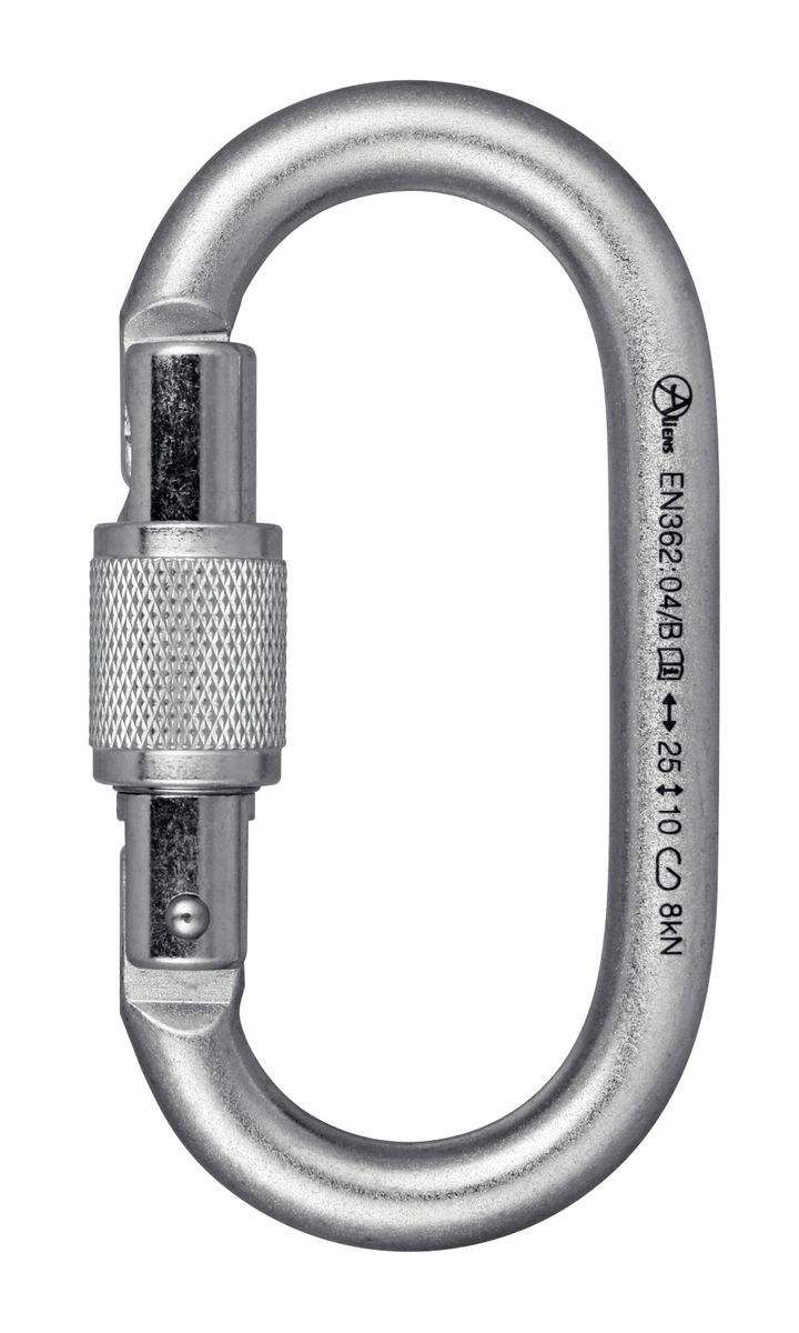 Total Oval TriLock Stahlkarabiner